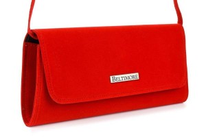 Wieczorowa kopertówka czerwona Beltimore W65