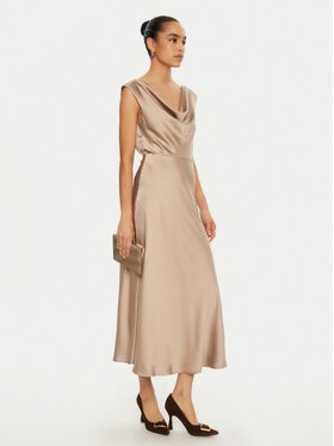 Imperial Sukienka koktajlowa AFBAIBA Beżowy Slim Fit