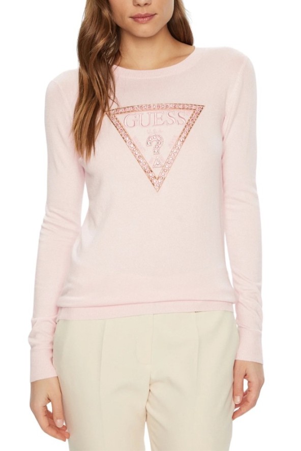 GUESS Różowy damski sweter Ivory, Rozmiar XS