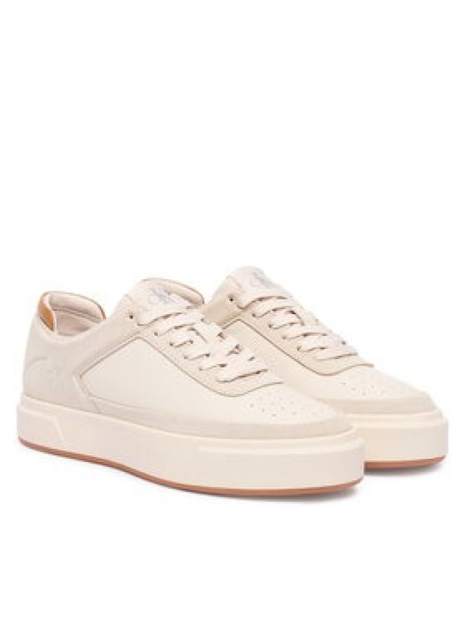 Calvin Klein Sneakersy Basket Lace Up Pro Lth Mix Mg YW0YW01987 Beżowy