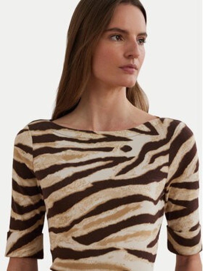 LAUREN RALPH LAUREN Bluzka 200971095001 Beżowy Slim Fit