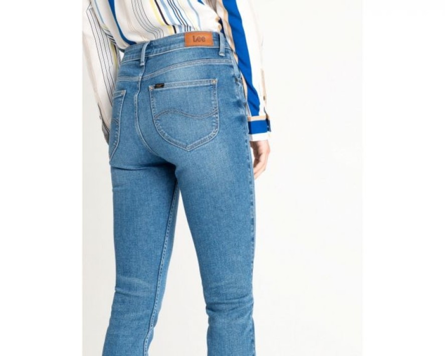 SPODNIE DAMSKIE LEE SCARLETT HIGH ZIP JADED L31BROEU 112107050