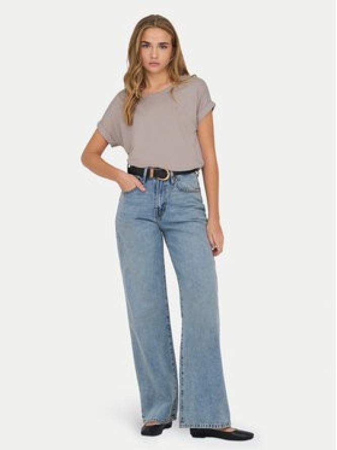 ONLY T-Shirt Moster 15106662 Beżowy Loose Fit