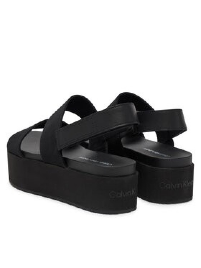 Calvin Klein Jeans Sandały Flatform Sandal Sling In YW0YW01788 Czarny