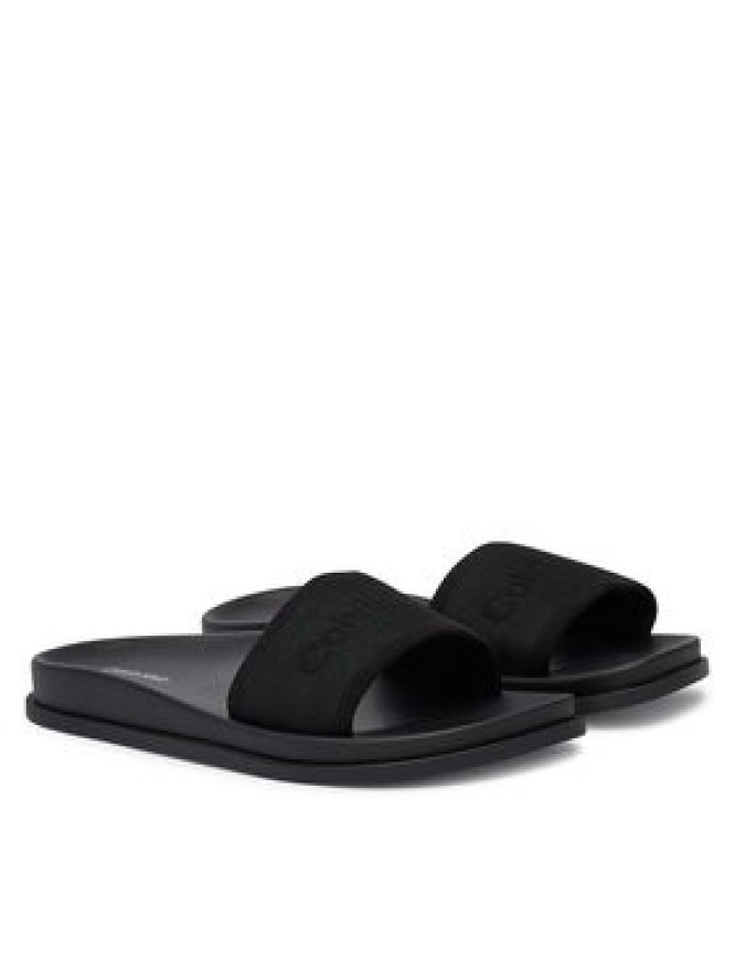 Calvin Klein Klapki City Sandal Mule Webbing HW0HW02887 Czarny