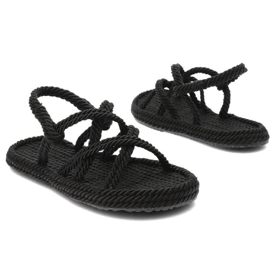 Czarne Sandały Venezia Modne Buty Na Lato
