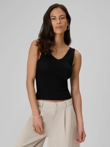Top slim z prążkowanej dzianiny damsk 4F 4FRSS26TSLEF337