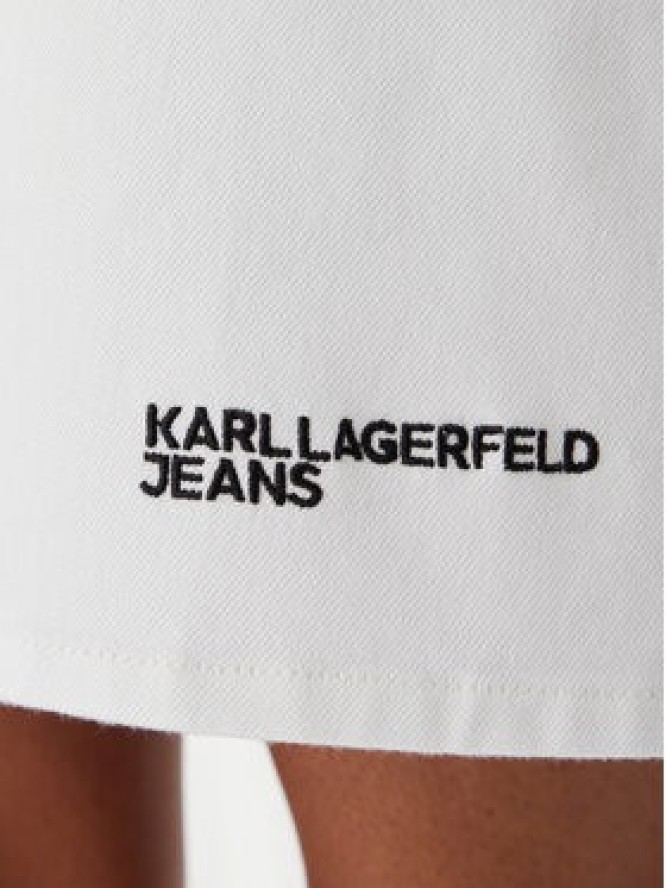 Karl Lagerfeld Jeans Sukienka jeansowa B2W13056 Biały Regular Fit