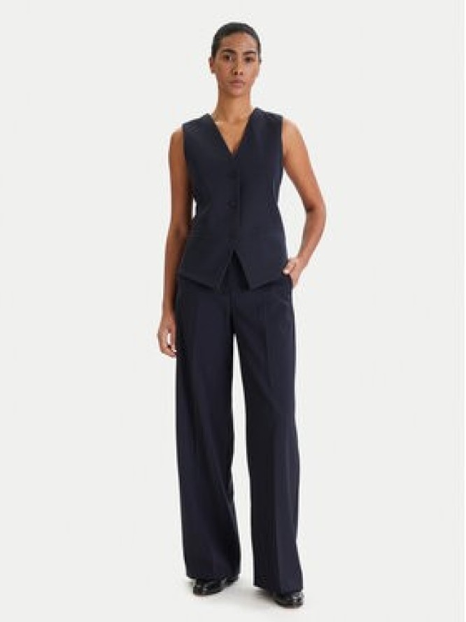 Weekend Max Mara Spodnie palazzo Visivo 2615131041 Granatowy Relaxed Fit