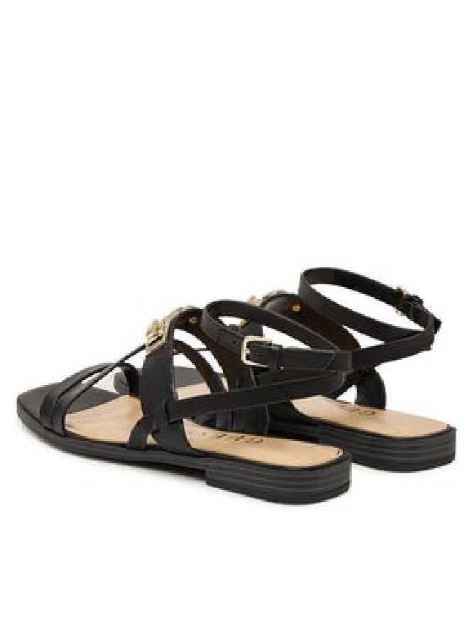 Guess Sandały FLJRUL LEA03 Czarny