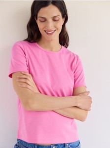 T-shirt z bawełną - intensywny róż