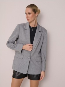 Klasyczny żakiet na guzik - szary