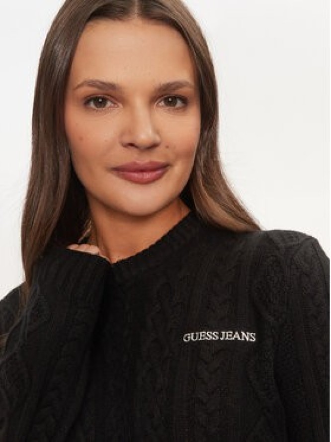 Guess Jeans Sweter W4BR13 Z3HN2 Czarny Regular Fit