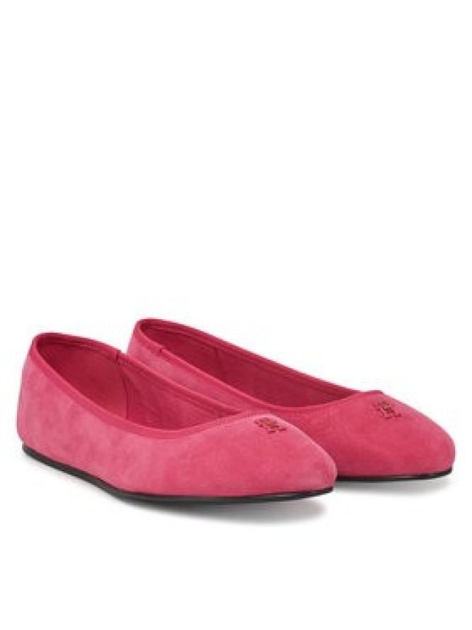 Tommy Hilfiger Baleriny Th Hardware Suede Ballerina FW0FW08655 Różowy