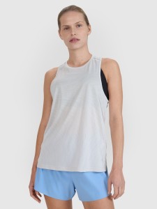 4F Top do biegania regular szybkoschnący damski - szary S