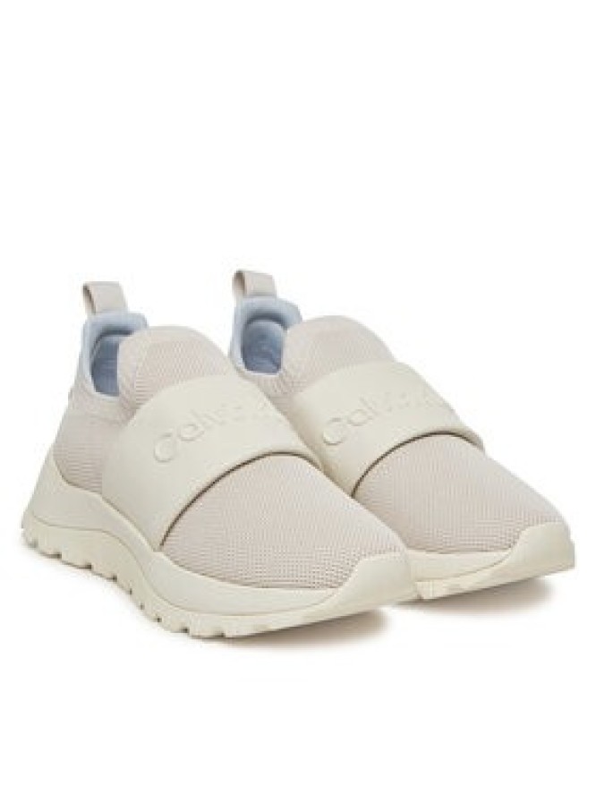 Calvin Klein Sneakersy Runner Slip On - He Nappa HW0HW02415 Écru
