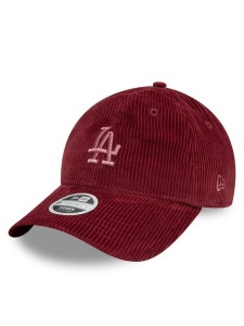 New Era Czapka z daszkiem Los Angeles Dodgers Cord 9Twenty 60595359 Bordowy