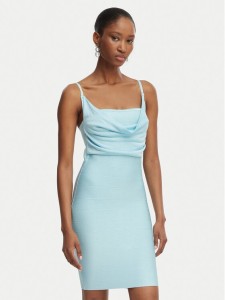 Guess Sukienka koktajlowa W6GK83 Z0686 Niebieski Slim Fit