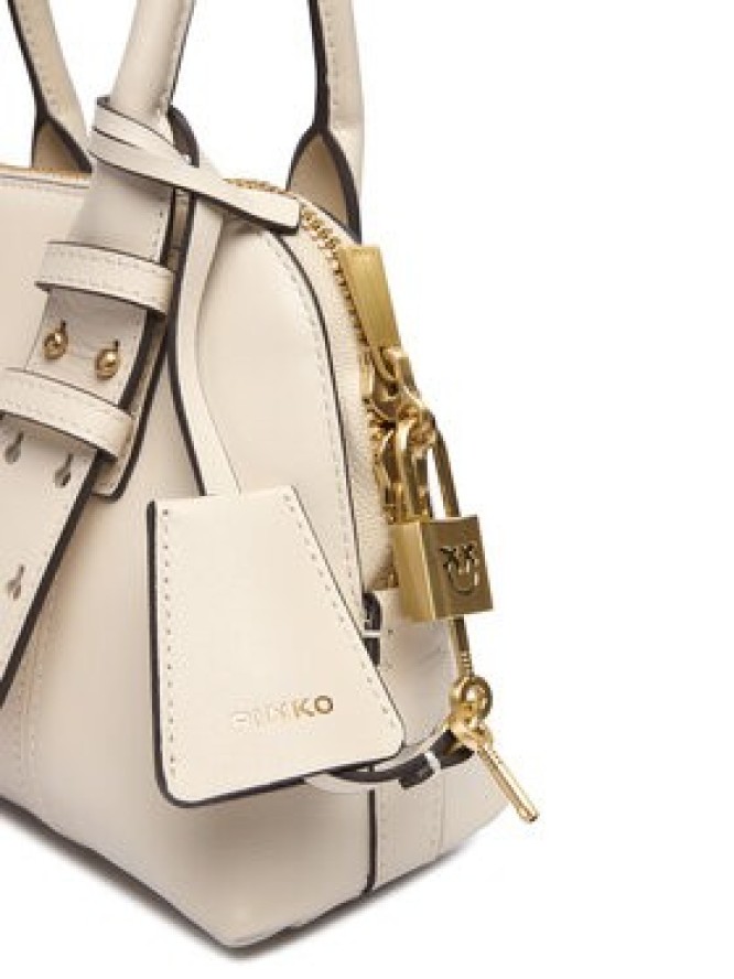 PINKO Torebka Bowling Bag Zip Mini AI 25-26 PLTT 105333 A0QO Écru