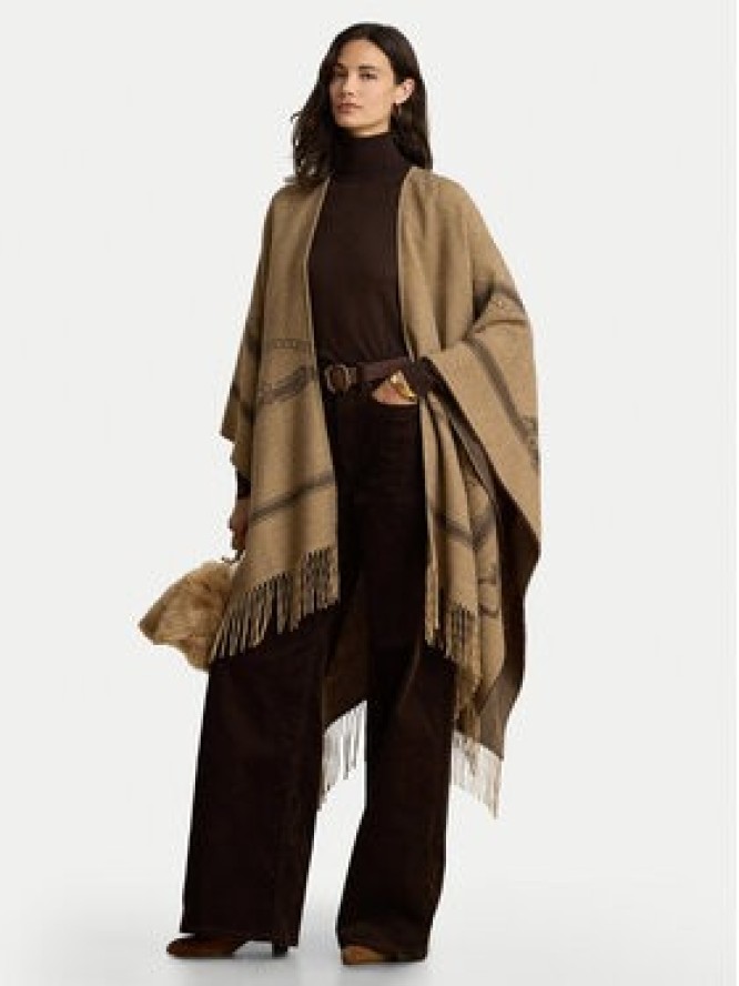 LAUREN RALPH LAUREN Ponczo 454P23618004 Brązowy jasny