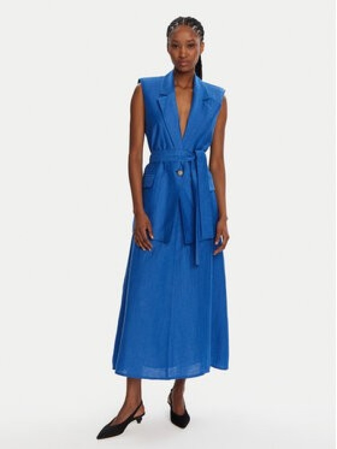 KAOS Kamizelka RP1MR063 Niebieski Regular Fit