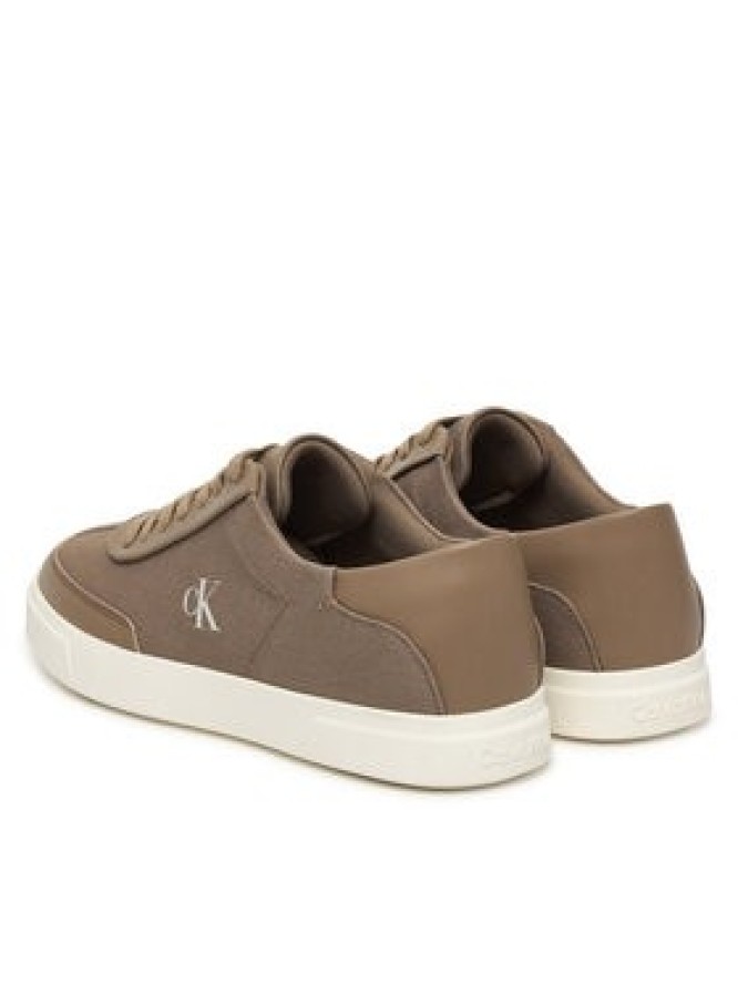 Calvin Klein Sneakersy Low Pro Cups Wt Canv Mg HW0HW03145 Brązowy