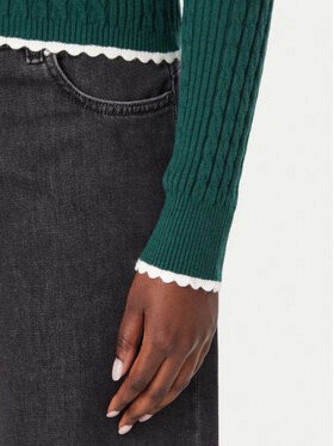 Tommy Jeans Sweter DW0DW23354 Zielony ciemny Slim Fit