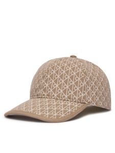 Calvin Klein Czapka z daszkiem Emblem Print W Leather Patch Cap LV04F5036G Beżowy