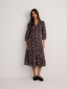 Sukienka midi - burgundowy