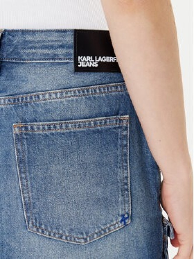 Karl Lagerfeld Jeans Spódnica jeansowa A3W12008 Niebieski Regular Fit