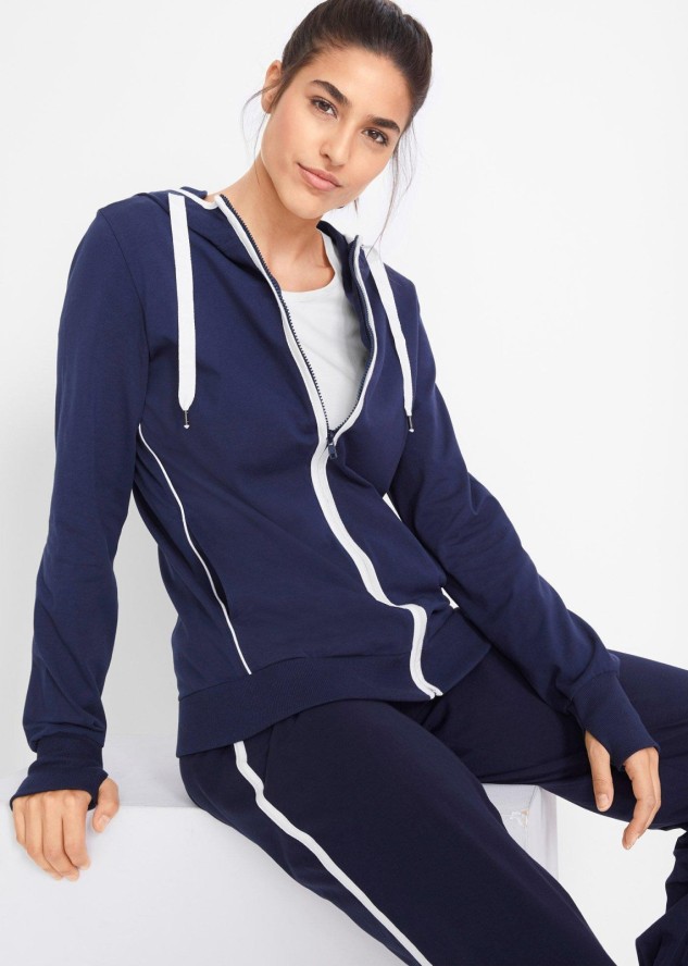 Bluza rozpinana z bawełny ze stretchem