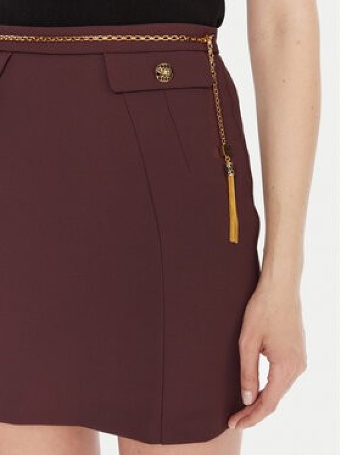 Elisabetta Franchi Spódnica mini GO-148-57E2-V380 Brązowy Slim Fit