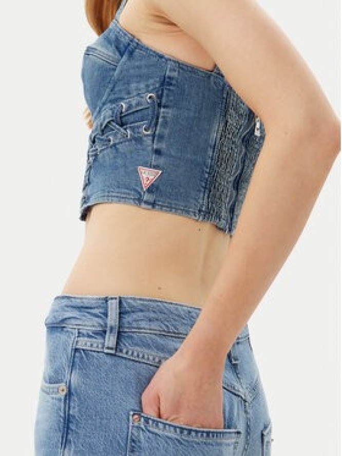 Guess Top W5GH86 D4H7C Niebieski Regular Fit