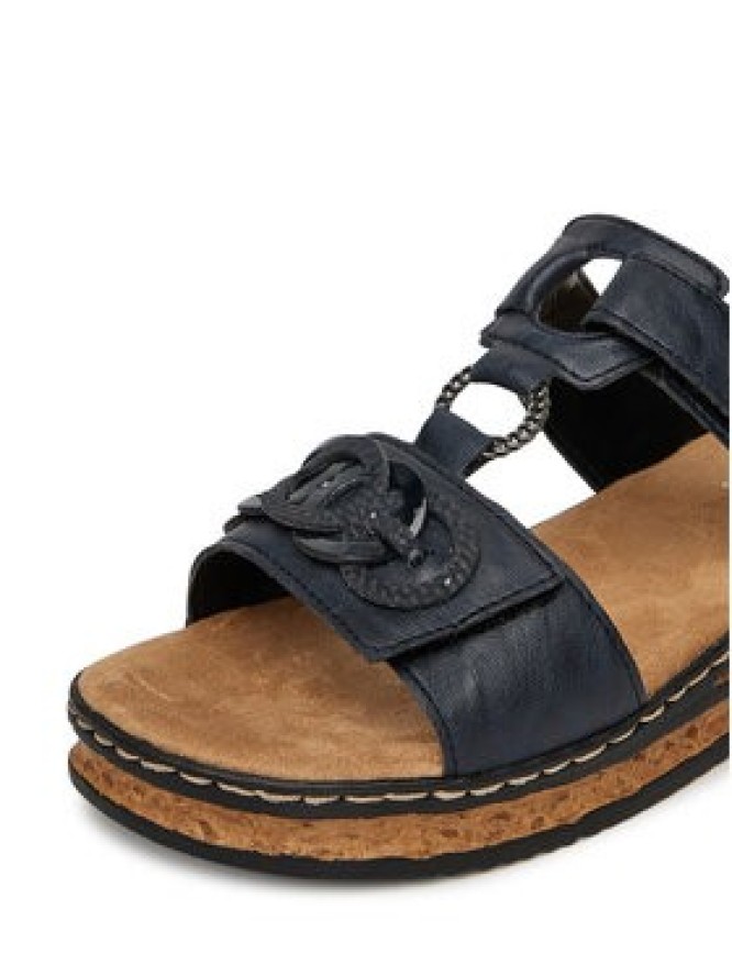 Rieker Klapki CEO-62936-14 Granatowy