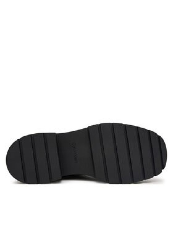 Calvin Klein Botki Chunky Ankle Boot Lth Hdw HW0HW03202 Brązowy ciemny