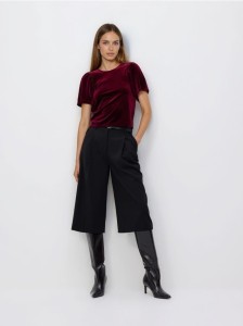 Bluzka z bufiastymi rękawami - czerwony