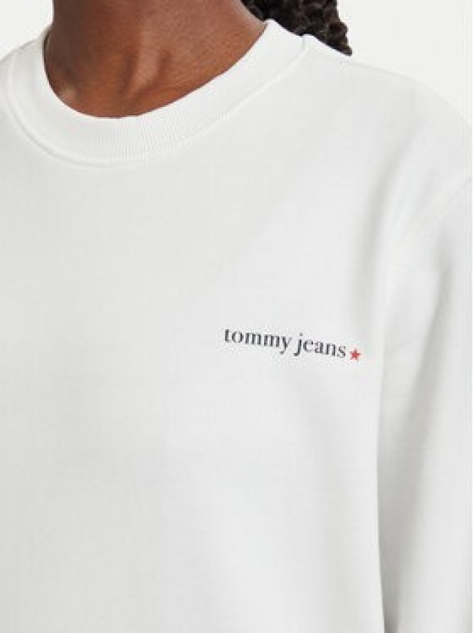 Tommy Jeans Bluza Ess Logo DW0DW22829 Biały Regular Fit