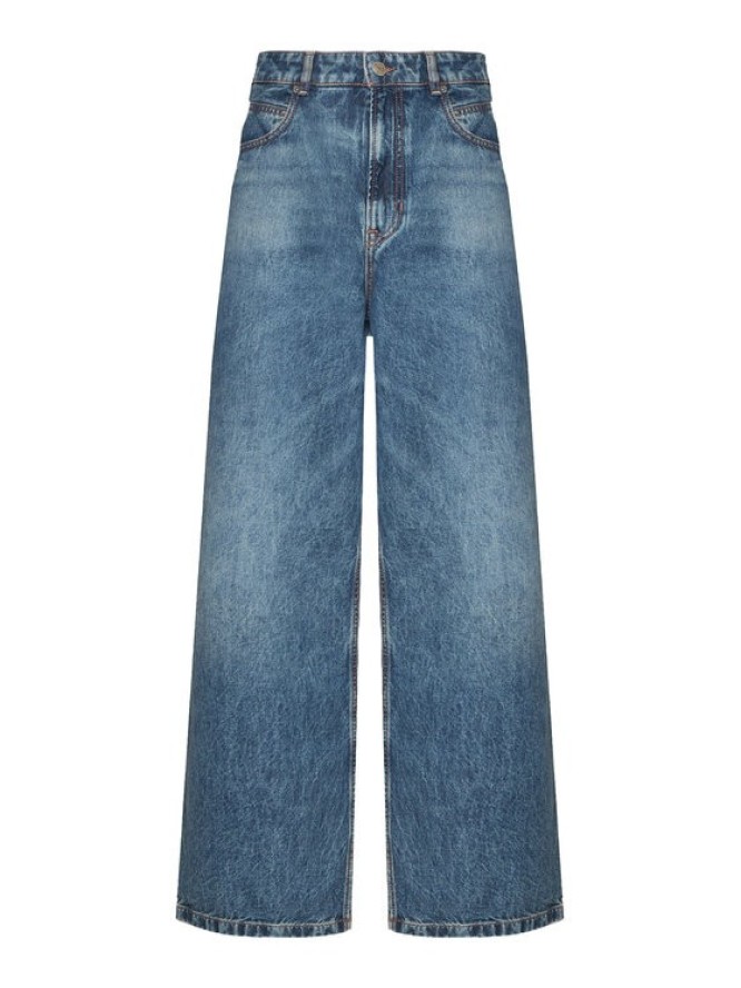 BOSS Jeansy 50569378 Niebieski Wide Leg
