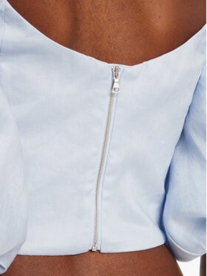 Bardot Bluzka Eva Linen 57892TB2 Błękitny Regular Fit