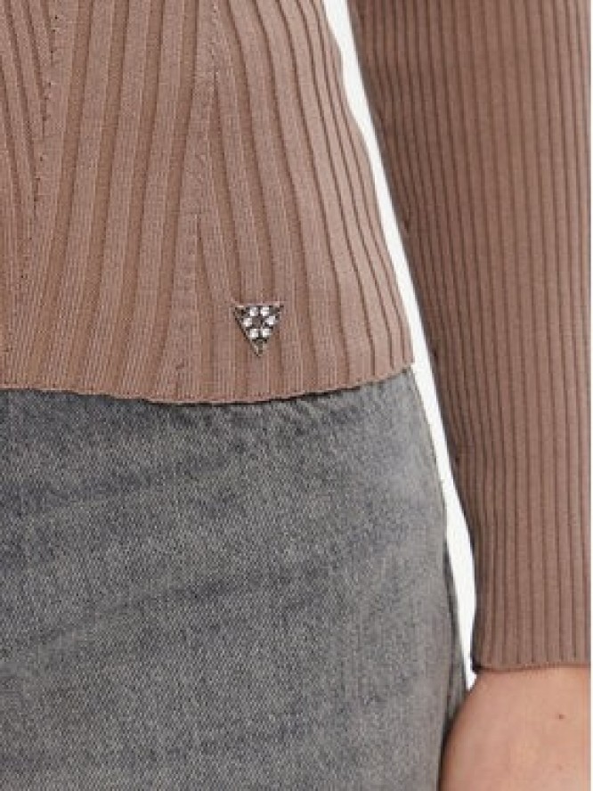 Guess Sweter W5YR08 Z0040 Brązowy Regular Fit