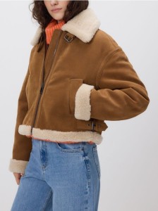 Kurtka typu kożuch - brązowy