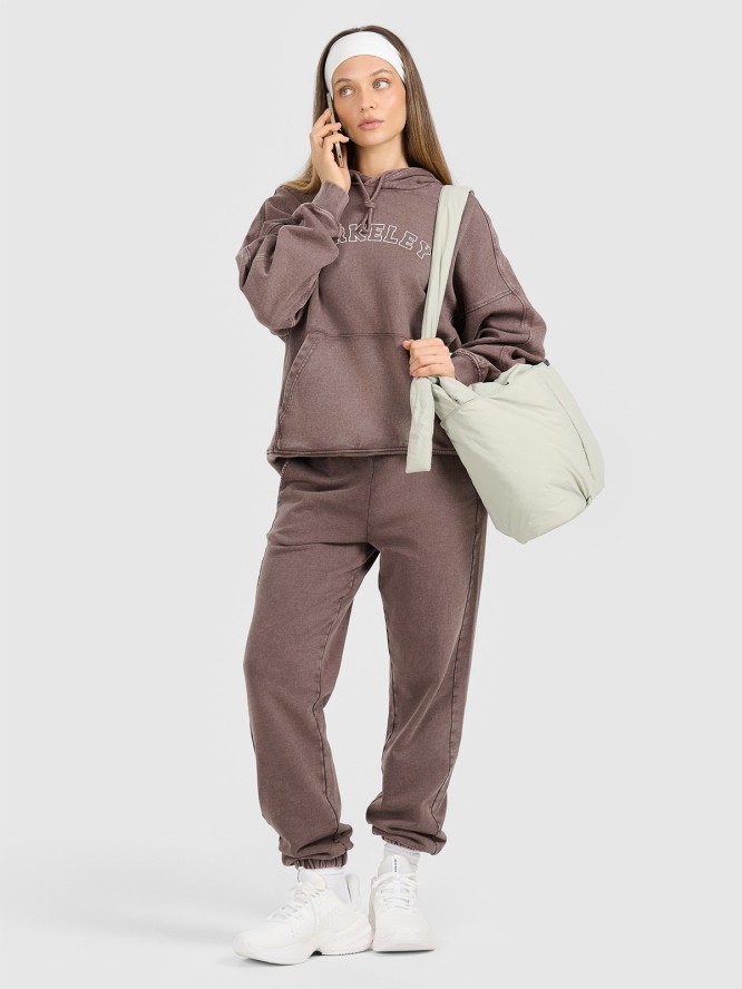 4F Spodnie dresowe joggery damskie - brązowe L