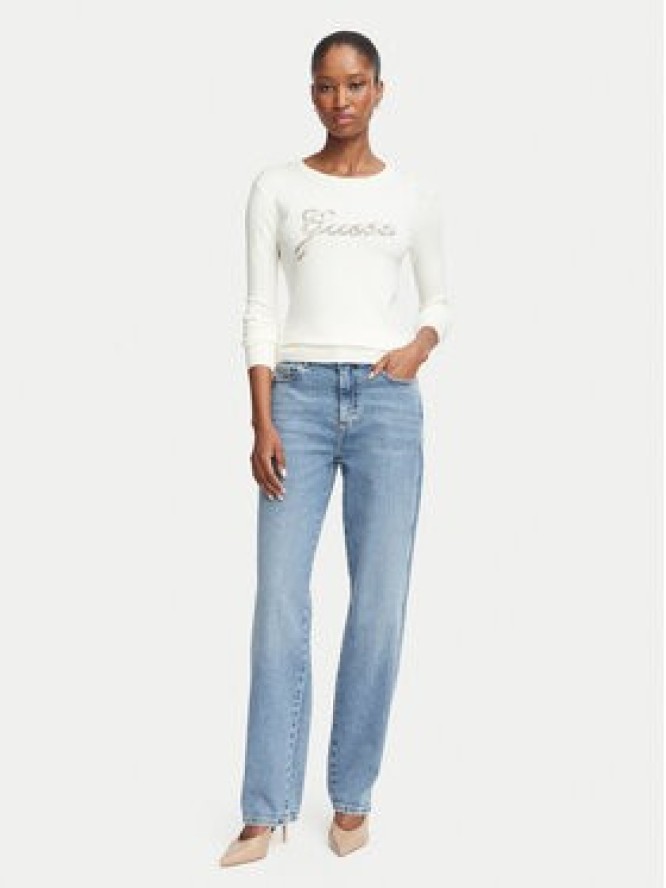 Guess Sweter W6BR53 Z1454 Kremowy Regular Fit