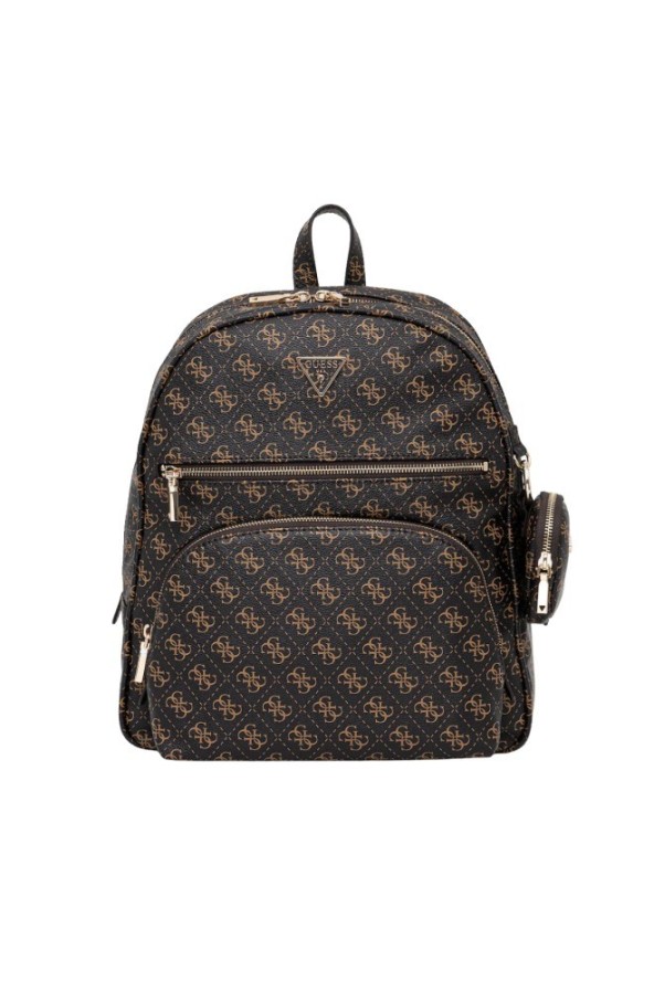 GUESS Brązowy damski logowany plecak Power Play II
