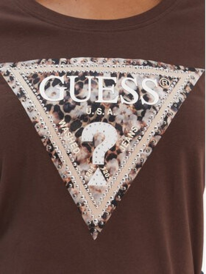 Guess Bluzka W6RI33 J1314 Brązowy Regular Fit