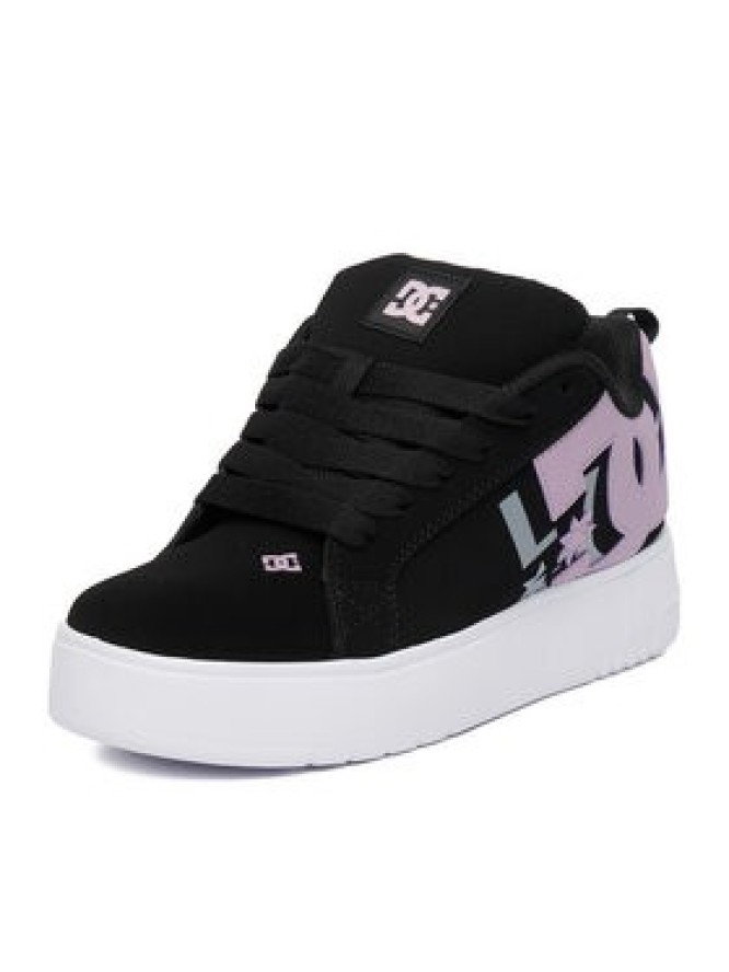 DC Shoes Sneakersy EO-COURT GRAFFIK PLATFORM DC02422003 Czarny