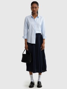 Spódnica damska midi plisowana granatowa Drumia 403