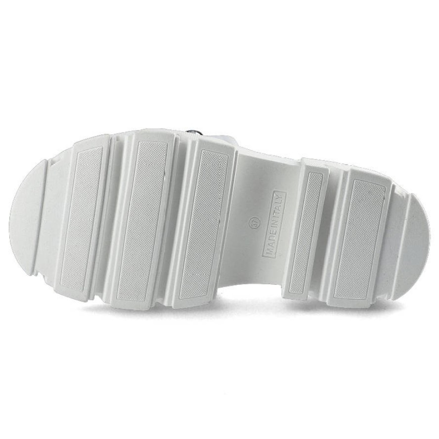 Białe Klapki Carinii Buty Damskie Obuwie Ze Skóry