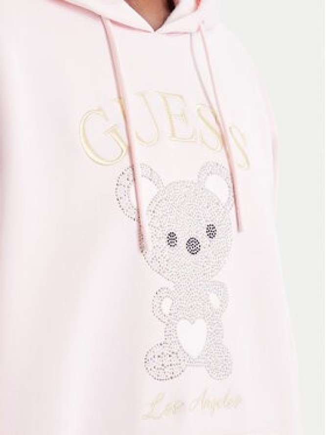 Guess Bluza V6BQ28 K9361 Różowy jasny Oversize