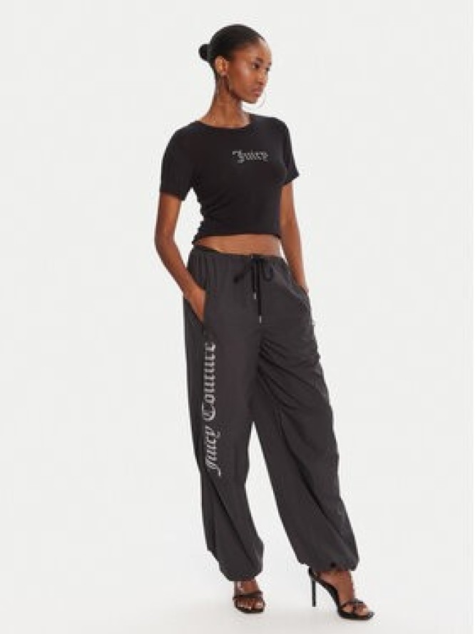 Juicy Couture T-Shirt Sheer JCWCT225301 Czarny Slim Fit